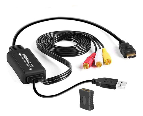 Lapetus Cable Adaptador De Convertidor Hdmi A Rca, 1080p Hdm