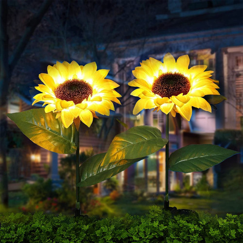 Qfc Luz Solar Girasol Para Decoracion Jardin Al Aire Libre 2