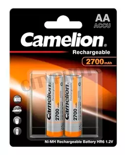 Pilas Camelion Aa 2700mah Recargable X 2 Unid, Nuevo Tienda