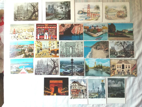 Colección De 23 Postales Vintage Años 70 Al 80 De Europa