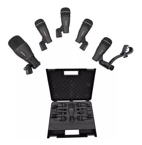 Kit Microfones Para Bateria Dk705 Samson Com 5 Unidades 