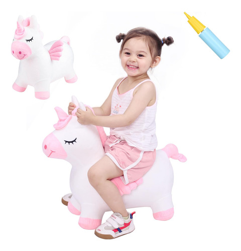 Unicornio Saltarín Rebotador Inflable De Animales Para Niños