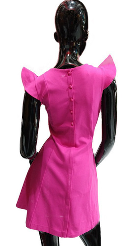Imagen 2 de 3 de Vestido Corto Casual Formal Rosa Moda