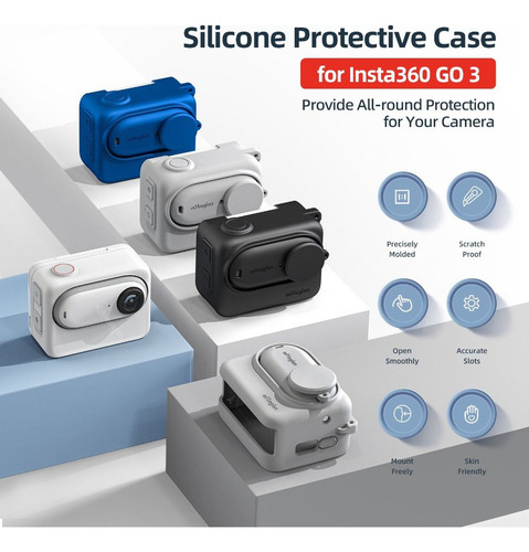 Funda Protectora De Silicona Action Para Insta360 Go 3