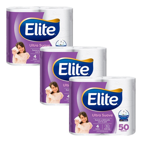 Papel Higiénico Dh Elite Ultra Soft Touch 50mts 12 Rollos