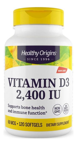 Vitamina D3 2400 Ui - Healthy Origins - 120 Softgels