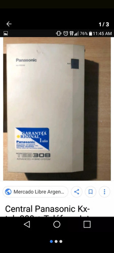 Central Telefónica Panasonic Teb-308  P/3 L Ext Y 8 L Inter