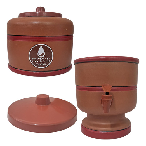 Filtro Barro 3 Litros 1 Vela Cerâmica Cozinha N0 Velas Oasis