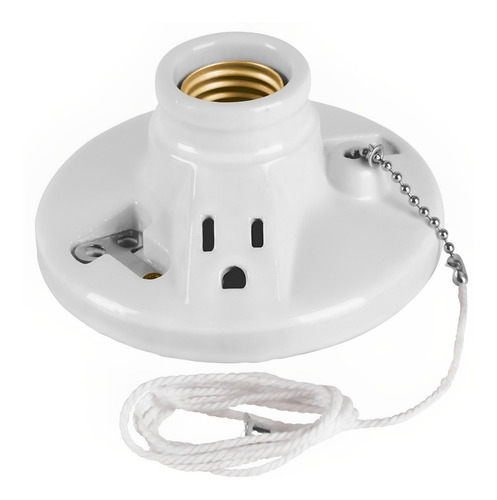 Socket Para Foco E26 Con Ladron Y Cadena Conexion 46526
