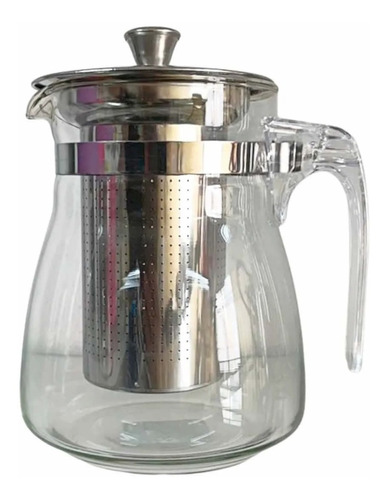 Chaleira Bule De Vidro Com Infusor Inox 900ml Chá Café