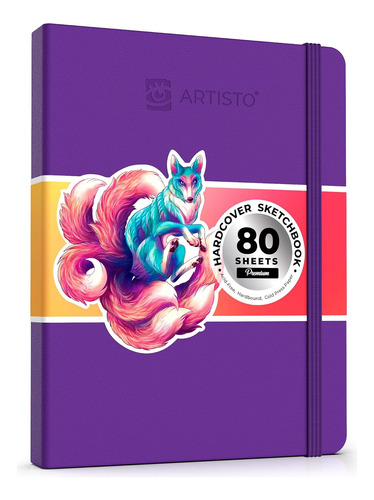 Cuaderno De Bocetos Premium De 8.5x11  Tapa Dura, 80 Ho...