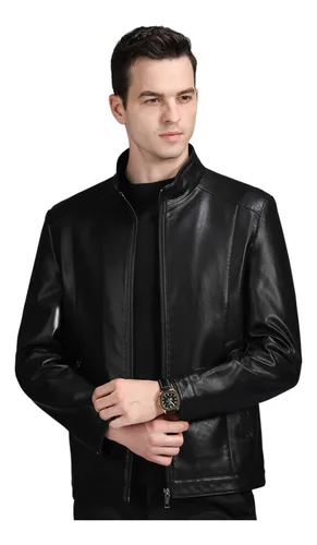 Cazadora biker piel - Hombre