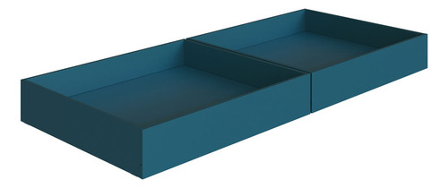 Conjunto 2 Gavetões Individuais Para Beliche Azul Secreto