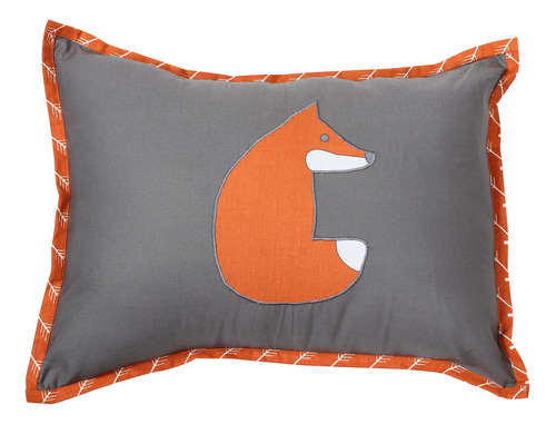 Bacati  Playful Foxs Naranja/gris Dec Almohada