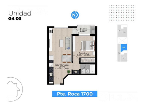 Imagen 3 de 8 de Departamento En Venta De 1 Dormitorio - Roca 1170 - Rosario, Centro