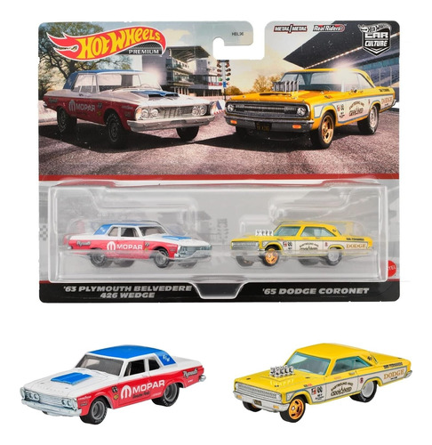 Hot Wheels 2 Pk 63 Plymouth Belvedere 426 & 65 Dodge Coronet