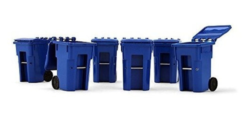 First Gear 1-34 Scale Plastic Collectible Blue Trash Carts -