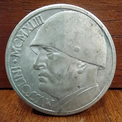Antigua Medalla De Plata Mussolini 1943 