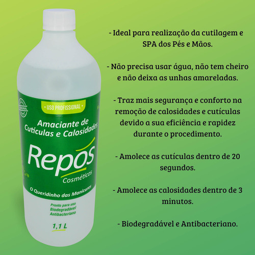 Amaciante De Cutículas E Calosidade Repós 1,1l