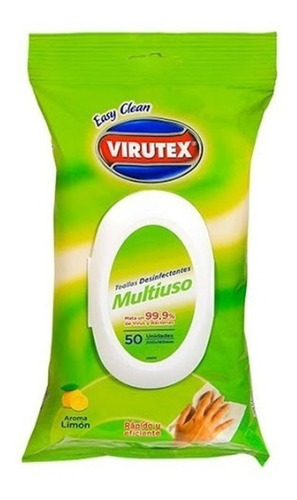 Toallas Desinfectantes Virutex Aroma Limon 50 Unid.