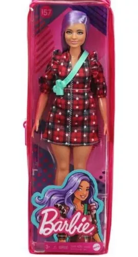 Boneca Barbie Fashionista Mod 157 Curvy Xadrez Mattel