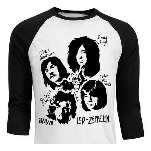 Led Zeppelin - Banda De Rock - Raglan - Polera
