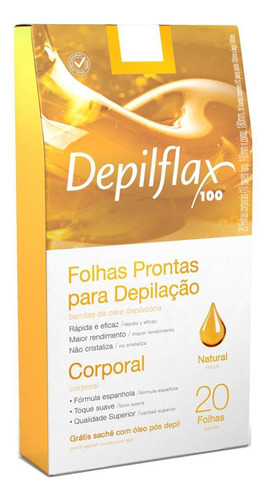 Depilacao Corporal Natural Depilflax 60 Folhas Prontas
