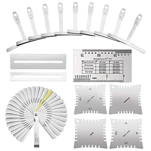 Juego De 17 Herramientas Luthier Que Incluye 4 Calibrad...