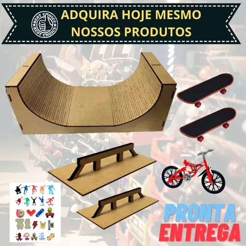 Pista Rampa Skate Dedo Mdf Grande Fingerboard Sk8 Brinquedo