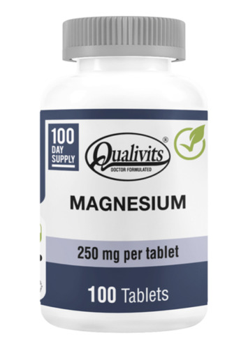 Qualivits | Magnesio 250 Mg | 100 Tabletas | Apto Veganos