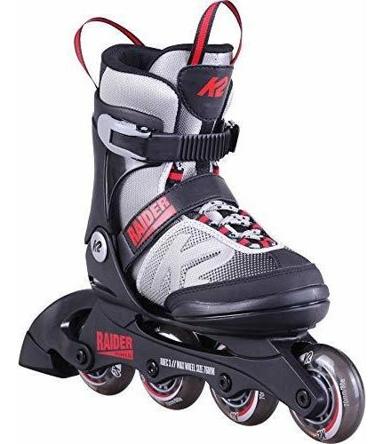 Raider K2 Patín Juvenil Patines En Línea, Gris - Rojo, Pequ