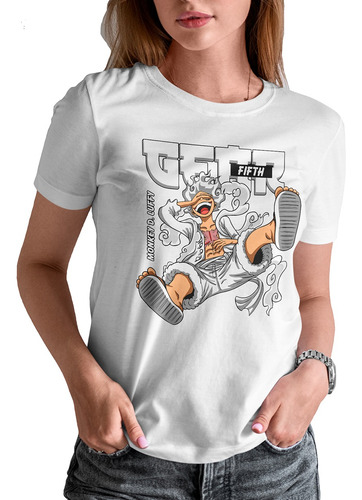 Blusa / Playera Luffy Gear 5 Anime One Piece Para Mujer #33