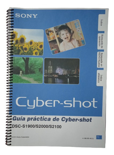Sony Cybershot Manual De Uso Guía Práctica Dsc- S1900 Color
