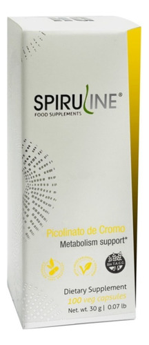 Suplemento en cápsula Hydrogrow  Spirulina Spiruline Tripicolinato de Cromo x 100 caps spirulina