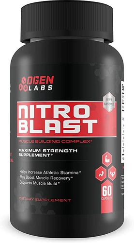 Ogen Labs- Nitro Blast- Potenciador De Óxido Nítrico De Fue