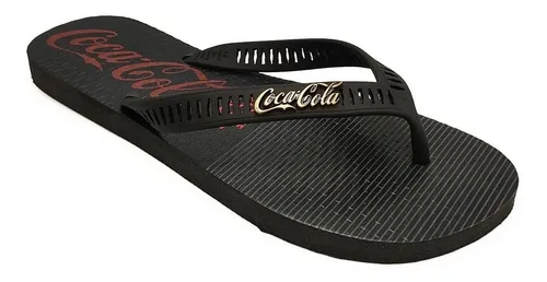 Chinelo Coca Cola Masculino Lubbock Preto Cc3905 Confort vel