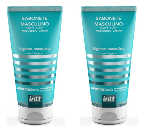 Kit 2 Sabonete Intimo Masculino Perfume Exclusivo Eros Intt