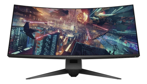 Monitor curvo Dell Alienware AW3418DW LCD 34.14" plateado y negro 100V/240V