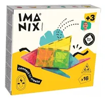 Comprar Imanix Juego De Bloques Magnéticos 16 Piezas - Braintoys