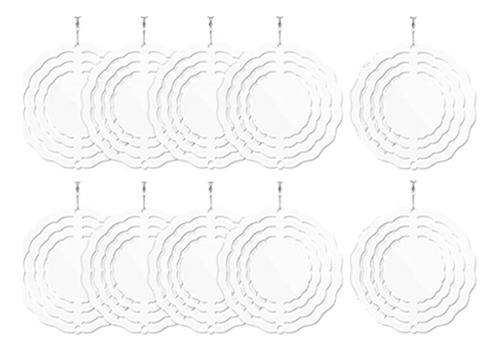 Molino De Viento 3in En Blanco Para Sublimación 3d, 10 Uds.