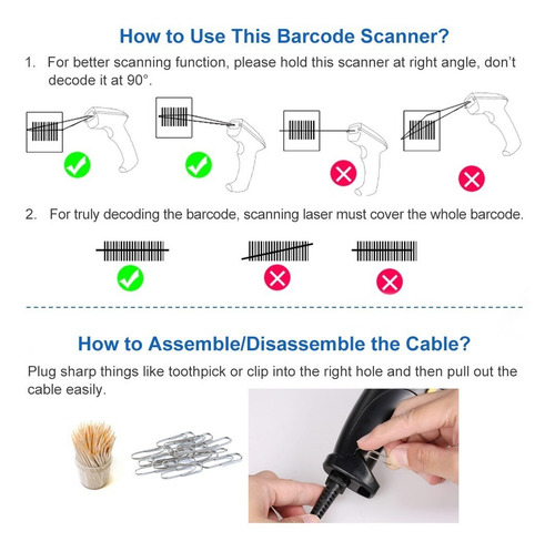 Escaner Pistola Codigo De Barra 3bumen Con Base Ajustable