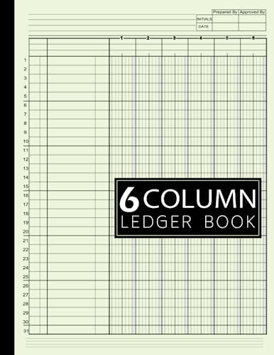 Book : 6 Column Ledger Book Simple Six Column For...