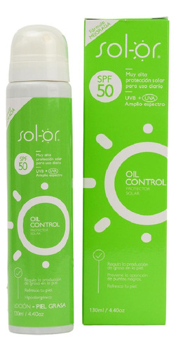 Protector Solar Sol-or Oil Control Fps50 X 130ml