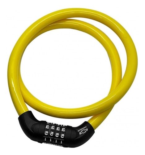 Cadeado Flexivel Trava Anti-furto Bike Moto Barco 1 M Cor Amarelo