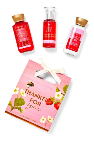 Strawberry Pound Cake Kit De Regalo Mini Bath & Body Works