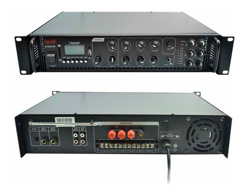 Amplificador Prodj Stereo St2650bc 6 Zonas 650w Bluet Pro Dj