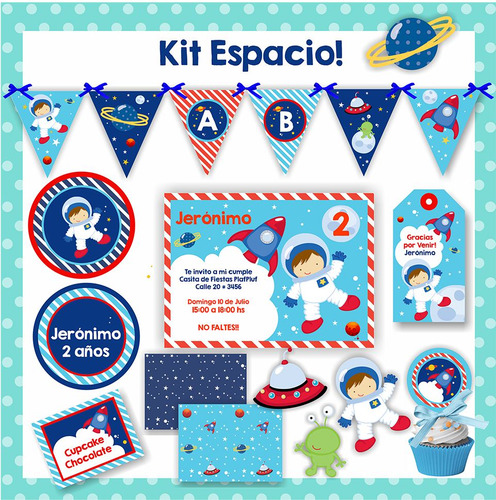 Kit Imprimible Espacio Astronauta