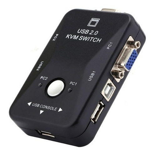 Switch Selector Kvm Puertos Usb Vga No Requiere Alimentacion