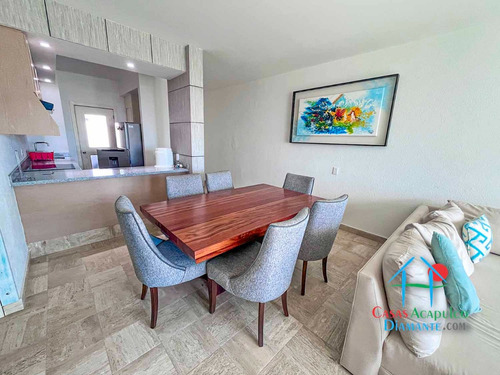 Cad Kabah 803. Departamento En Renta Vacacional Con Terraza En Acapulco Diamante
