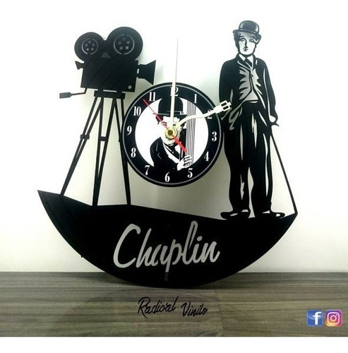 Reloj De Vinilo Charles Chaplin Regalos Decoracion